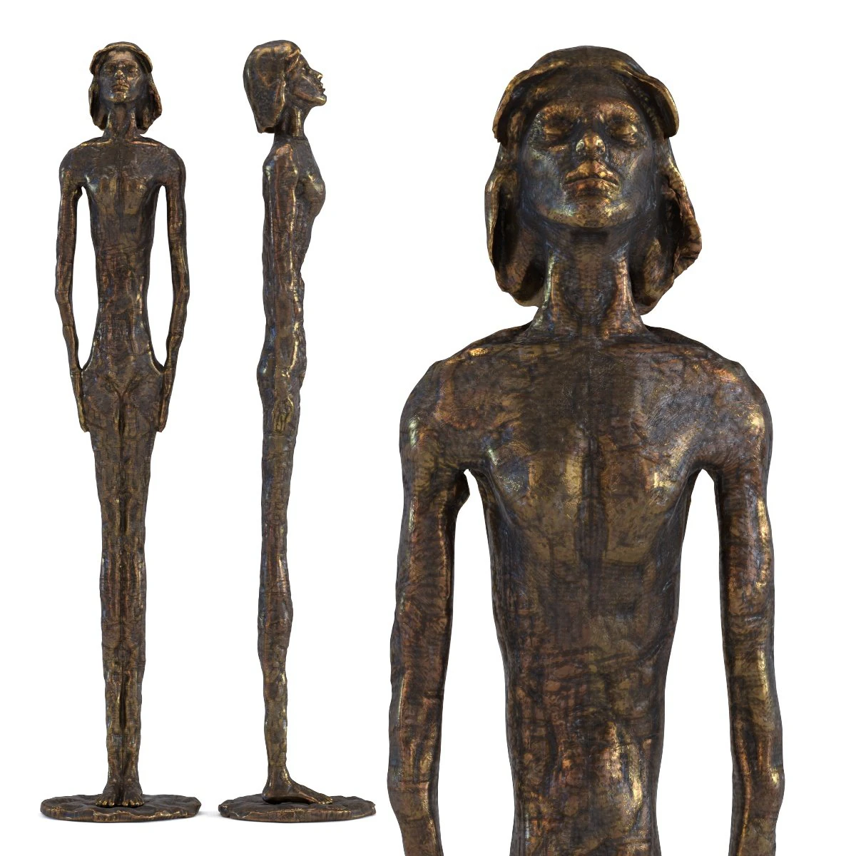 deco object art lady 3D Model .c4d .max .obj .3ds .fbx .stl .blend 
