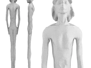 deco object art lady 3D Model