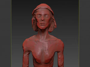 deco object art lady 3D Model