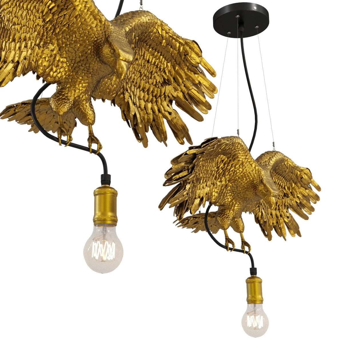 pendant lamp eagle kare design 3D Model .c4d .max .obj .3ds .fbx .stl .blend 
