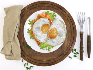 Fried eggs Modèle 3D