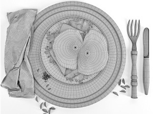 Fried eggs Modello 3D