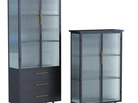 2 캐비닛 La gomera 2 문 3D 모델