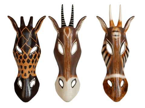 African giraffe mask 3D Model