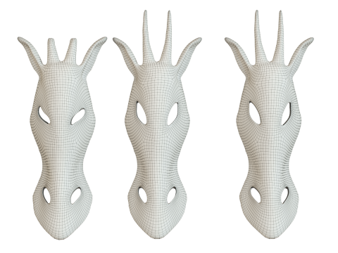 African giraffe mask Modello 3D