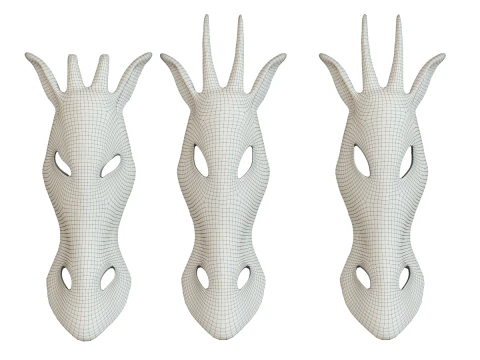 African giraffe mask 3D Model