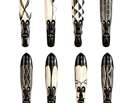 African mask Cameroon Set 3D Model