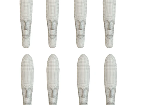 African mask Cameroon Set 3D Model