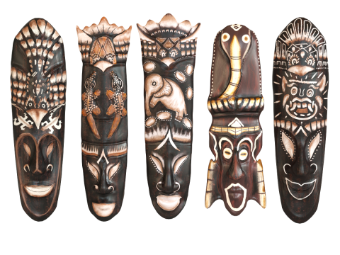 African mask set 001 3D Model