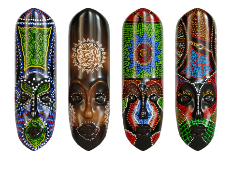 Afrikanisches Stammesmaskenset 3D Modell