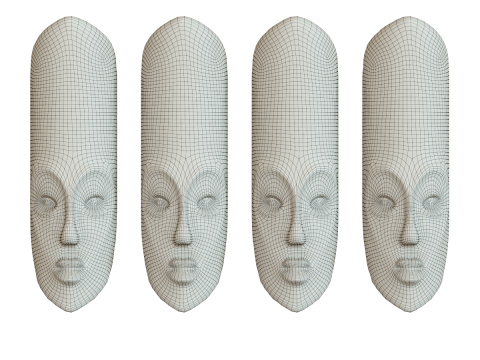 African tribal mask set 3D Model