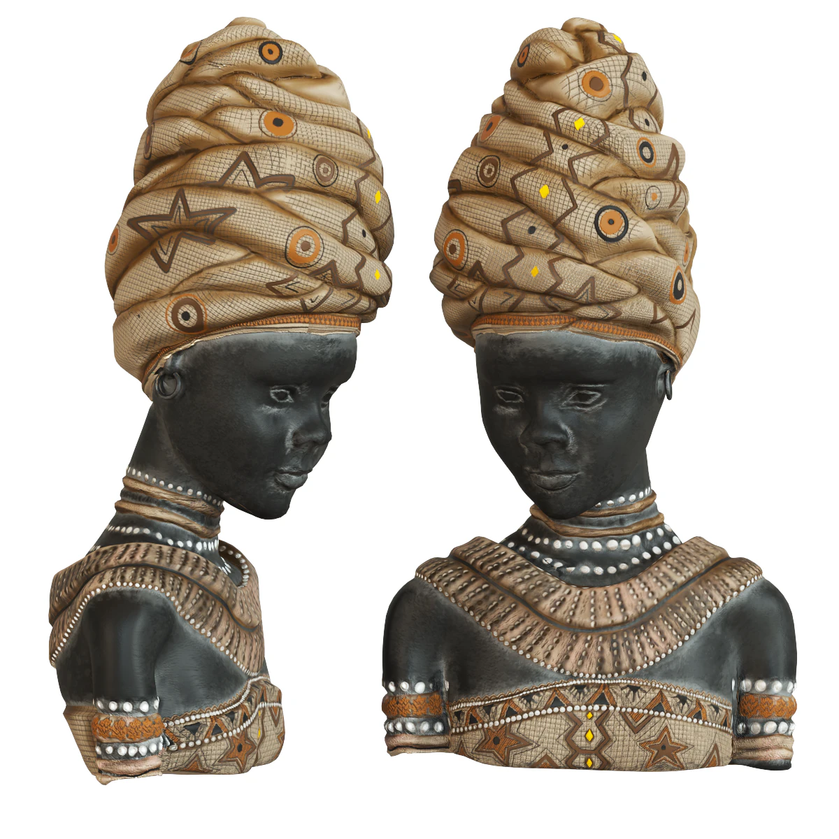 Conjunto de m&aacute;scaras tribais africanas Modelo 3D .c4d .max .obj .3ds .fbx .stl .blend 