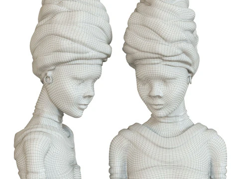 Conjunto de m&aacute;scaras tribais africanas Modelo 3D