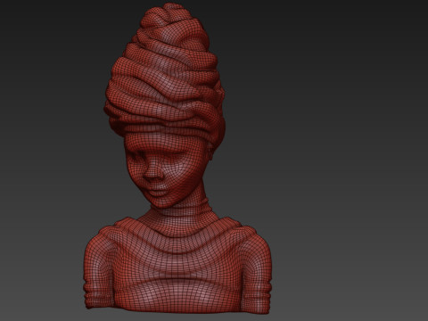 African tribal mask set 3D-Modell