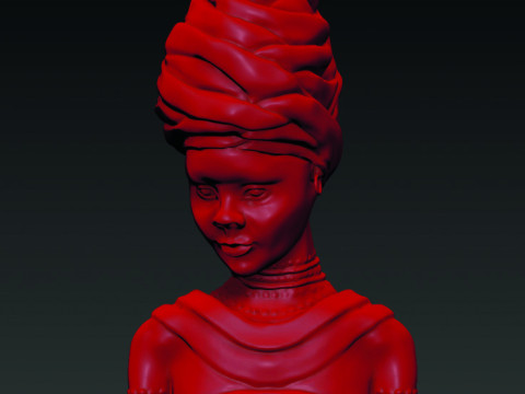 African tribal mask set 3D-Modell
