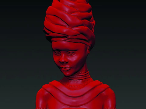 Conjunto de m&aacute;scaras tribais africanas Modelo 3D