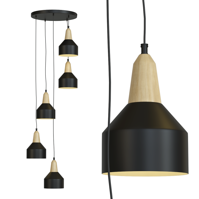 Albert 5-shade pendant ligh Maisons Du Monde 3D Модель .c4d .max .obj .3ds .fbx .stl .blend 