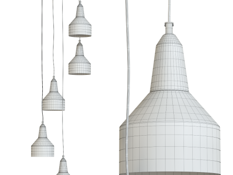 Albert 5-shade pendant ligh Maisons Du Monde 3D Модель