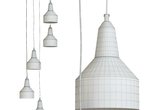 Albert 5-shade pendant ligh Maisons Du Monde 3D Model