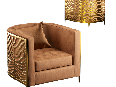 Armchair Matteo Brown 3D 모델