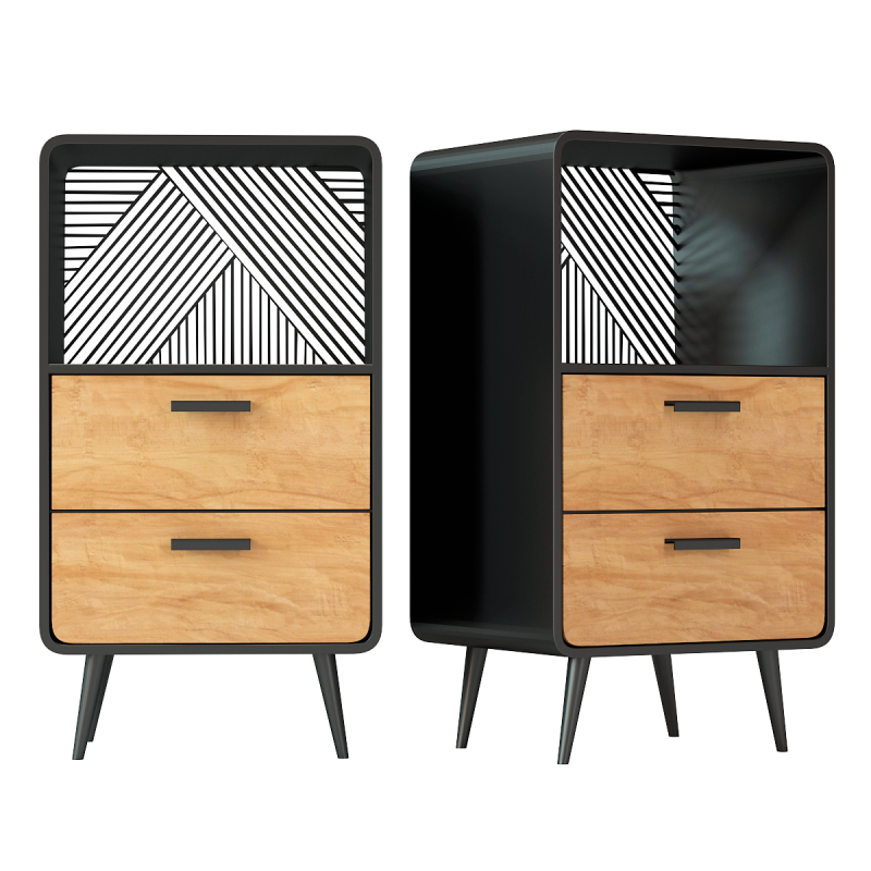 Ashton Drawer Storage Unit 3D Модель .c4d .max .obj .3ds .fbx .stl .blend 