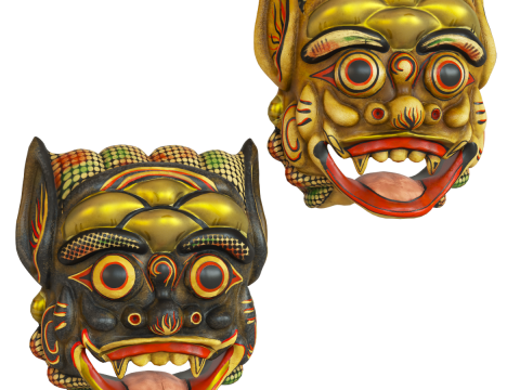 Balinese barong mask Model 3D