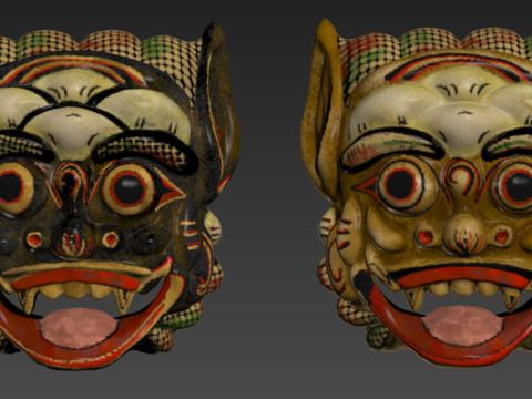 Balinese barong mask 3Dモデル