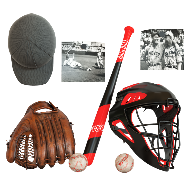 Baseball Set Modelo 3D .c4d .max .obj .3ds .fbx .stl .blend 