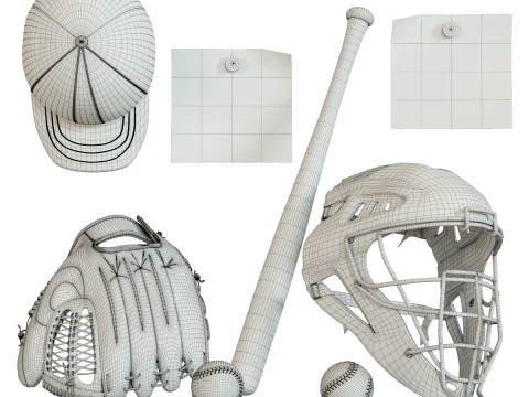 Baseball Set 3D Model