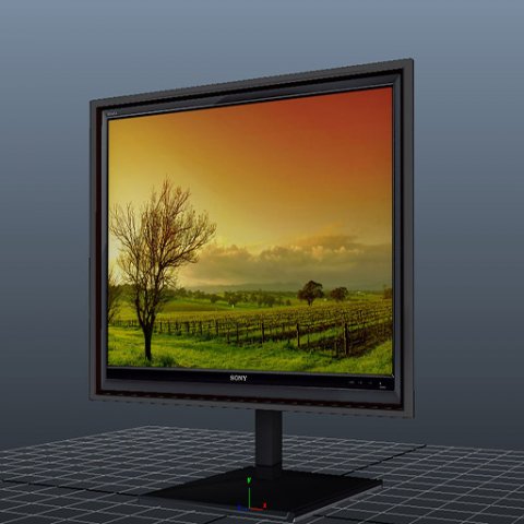 led desktop 3D Model .c4d .max .obj .3ds .fbx .stl .blend 
