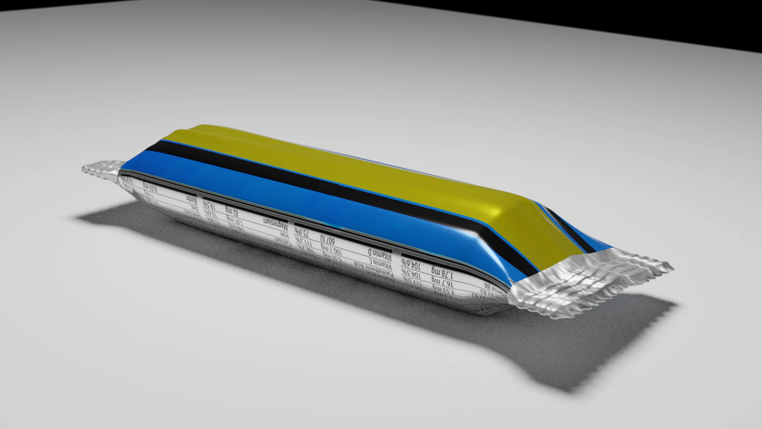 Generic candy bar wrapped 3D Model .c4d .max .obj .3ds .fbx .stl .blend 