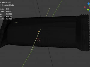 Generic candy bar wrapped 3D Model