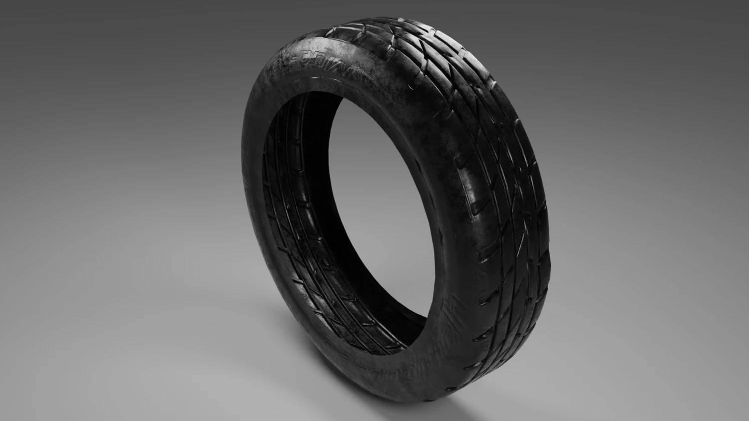 Car Tire Textured 3D Model .c4d .max .obj .3ds .fbx .stl .blend 