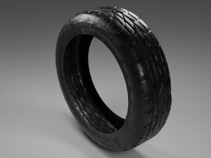 Car Tire Textured Modèle 3D
