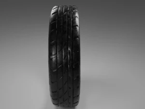 Car Tire Textured 3D Model