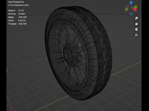 Old Fashioned Wheel Modello 3D