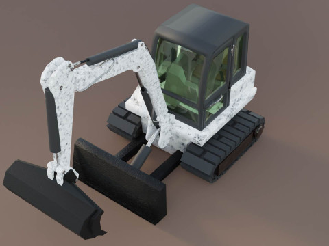 331 Compact Mini Excavator Crane 3D मॉडल