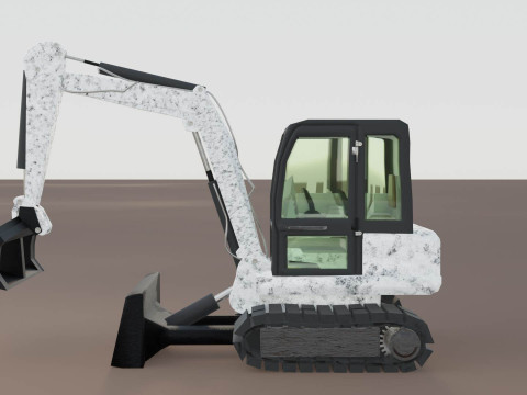 331 Compact Mini Excavator Crane Modello 3D