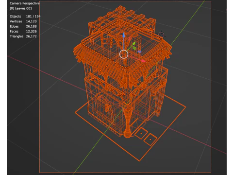 アイソメ図スタイルの家 3Dモデル