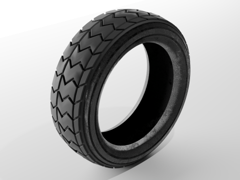 Construction Vehicle Tire 3D Model