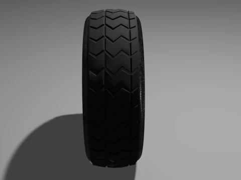 Construction Vehicle Tire 3D Model