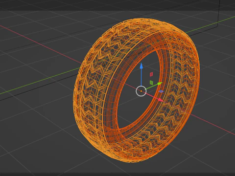 Construction Vehicle Tire 3D Model