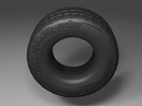 HighPoly Off-Road Tire 3D 模型