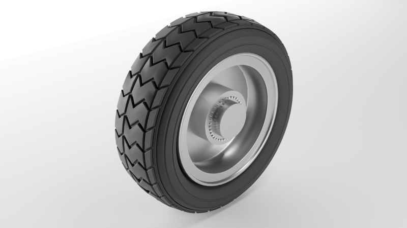 Construction Vehicle Wheel 3D Model .c4d .max .obj .3ds .fbx .stl .blend 