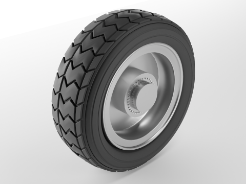 Construction Vehicle Wheel Model 3D