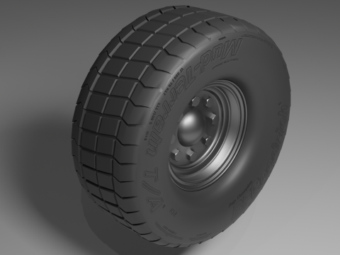 HighPolyOff-RoadWheel 3D Модель
