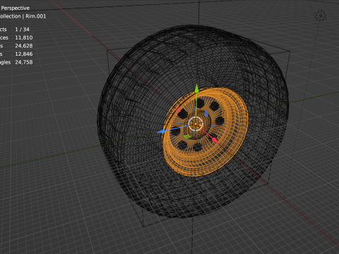 HighPolyOff-RoadWheel 3D Модель