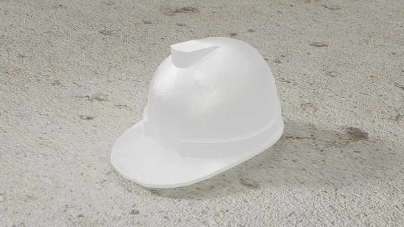 Generic fiberglass hard hat 3D Model .c4d .max .obj .3ds .fbx .stl .blend