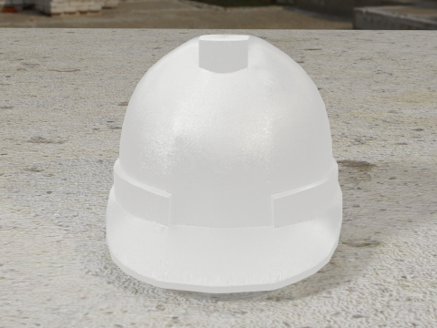 Generic fiberglass hard hat 3D Model