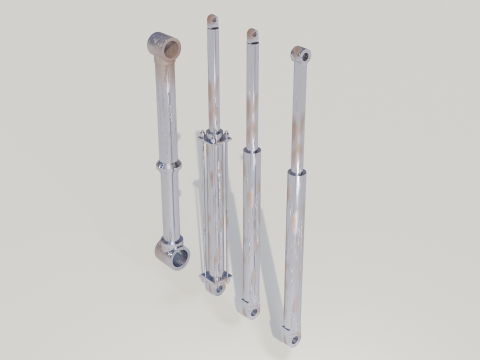 Hydraulic Cylinders 3D Model